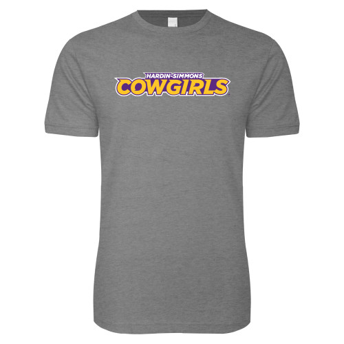  Next Level Heather Grey SoftStyle T Shirt - Hardin-Simmons Cowgirls