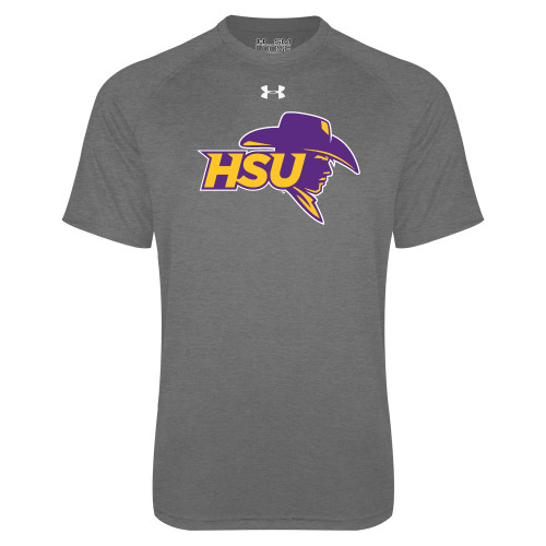 Under Armour Carbon Heather Tech Tee - HSU Cowboy