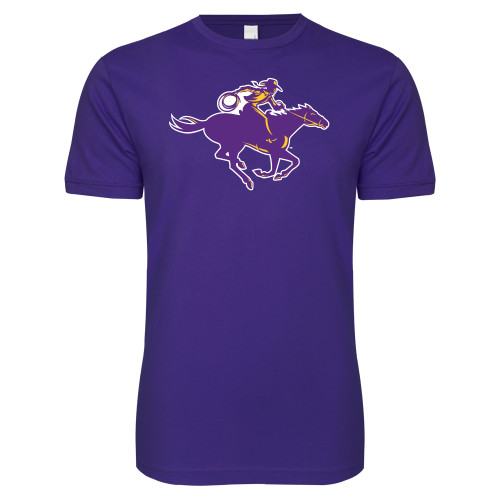  Next Level Purple SoftStyle T Shirt - Cowgirl Riding