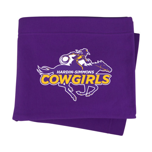  Purple Sweatshirt Blanket - Cowgirls Wordmark
