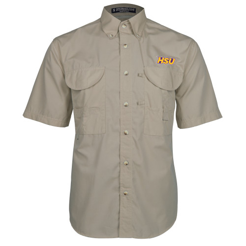  Khaki Fishing Shirt Performance Short Sleeve - HSU