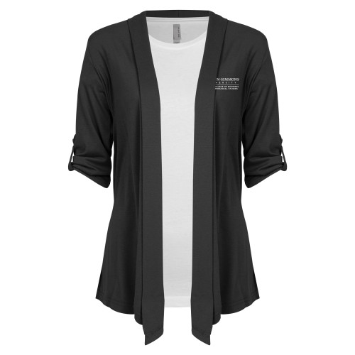  Womens Grey Drape Front Cardigan Sweater - Kelley College of Business and Professional Studies
