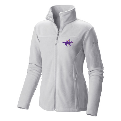  Columbia Womens Full Zip White Fleece Jacket - Cowgirl Riding