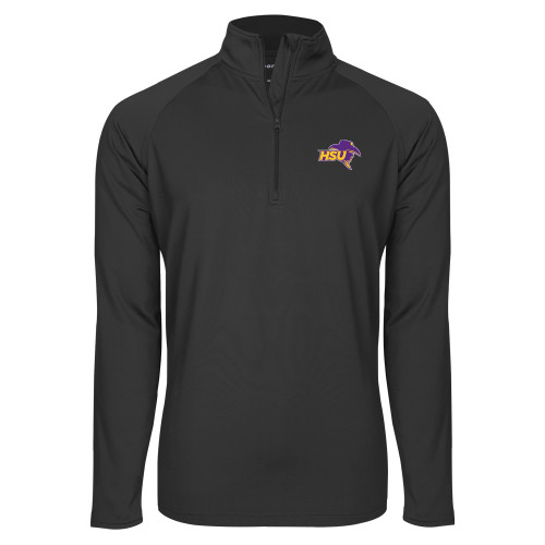 Sport Tek Charcoal Sport Wick Stretch 1/2 Zip Pullover - HSU Cowboy