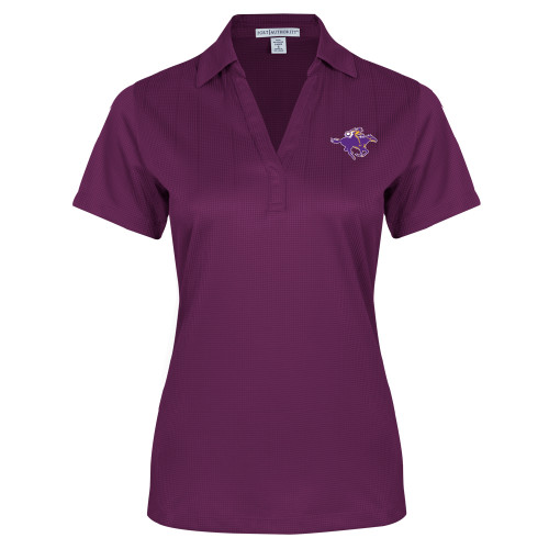  Womens Purple Performance Fine Jacquard Polo - Cowgirl Riding