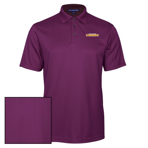  Purple Performance Fine Jacquard Polo - Hardin-Simmons Cowboys