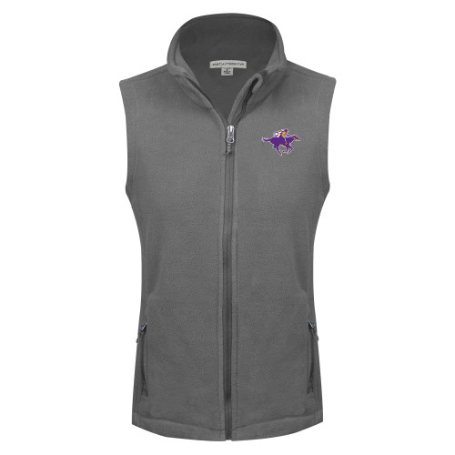  Womens Charcoal Fleece Full Zip Vest - Cowgirl Riding