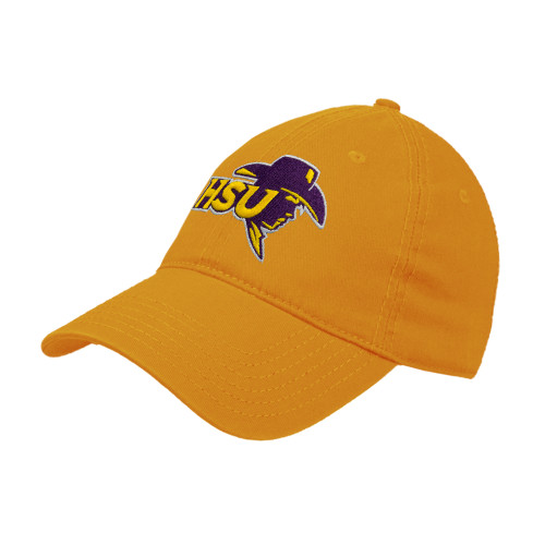  Gold Unstructured Adjustable Low Profile Hat - HSU Cowboy