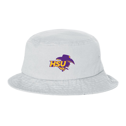  Sportsman White Bucket Hat - HSU Cowgirl