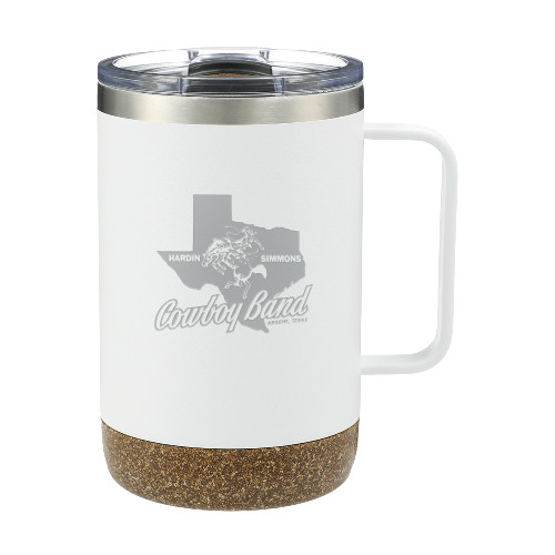  Valhalla Vacuum Insulated Camp White Mug 14oz - Cowboy Band Engraved