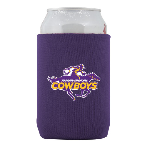  Neoprene Purple Can Holder - Primary Logo