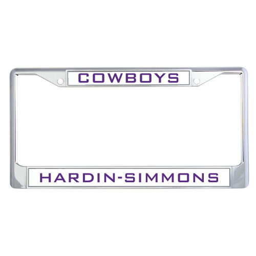  Metal License Plate Frame in Chrome - Cowboys