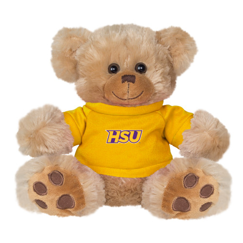  Plush Big Paw 8 1/2 inch Brown Bear w/Gold Shirt - HSU