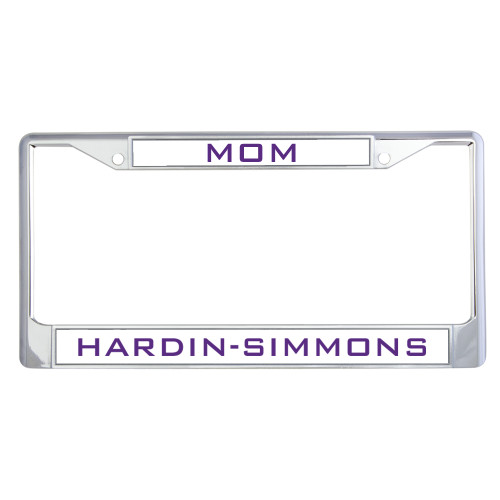  Mom Metal License Plate Frame in Chrome - Mom