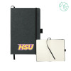 Thumbnail image for  5.5 x 8.5 Black FSC Mix Recycled Leather Bound Journal
