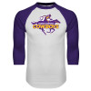 Thumbnail image for  White/Purple Raglan Baseball T Shirt