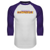 Thumbnail image for  White/Purple Raglan Baseball T Shirt