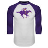 Thumbnail image for  White/Purple Raglan Baseball T Shirt