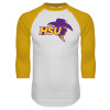 Thumbnail image for  White/Gold Raglan Baseball T Shirt