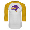 Thumbnail image for  White/Gold Raglan Baseball T Shirt