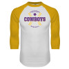 Thumbnail image for  White/Gold Raglan Baseball T Shirt