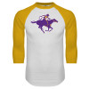 Thumbnail image for  White/Gold Raglan Baseball T Shirt