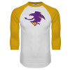 Thumbnail image for  White/Gold Raglan Baseball T Shirt
