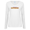 Thumbnail image for  Womens White Long Sleeve V Neck Tee