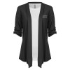 Thumbnail image for  Womens Grey Drape Front Cardigan Sweater