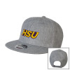 Thumbnail image for  Heather Grey Wool Blend Flat Bill Snapback Hat