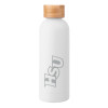 Thumbnail image for  Blair White Stainless Steel Bottle w/ Bamboo Lid 17 oz