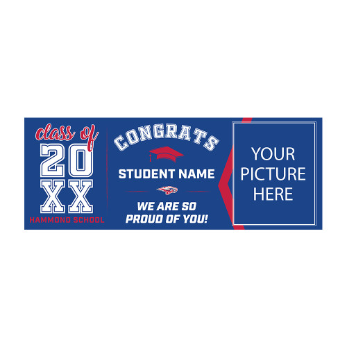  Personalized 3 x 8 Graduation Banner - Congrats Personalized Banner
