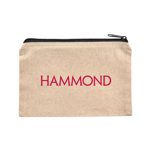  8oz. Natural Cotton Travel Pouch - Hammond Logotype