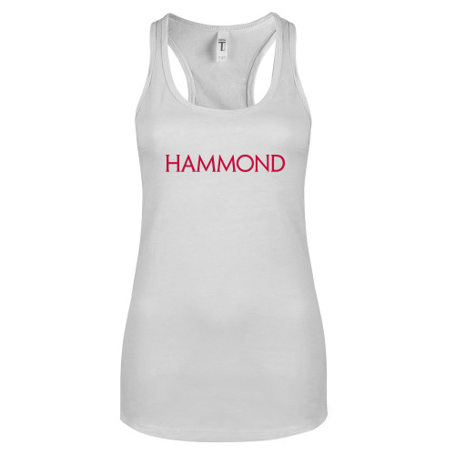  Next Level Racerback Tank White - Hammond Logotype