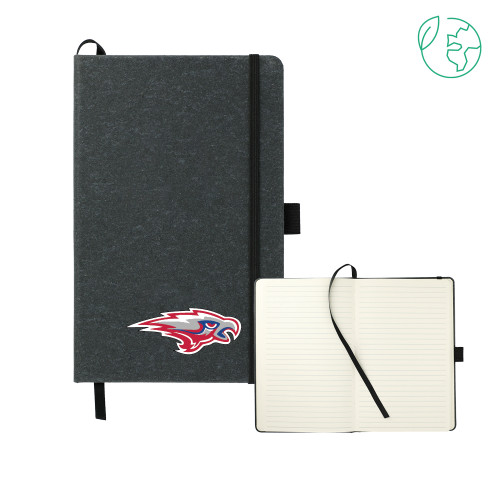  5.5 x 8.5 Black FSC Mix Recycled Leather Bound Journal - Gear Skyhawk