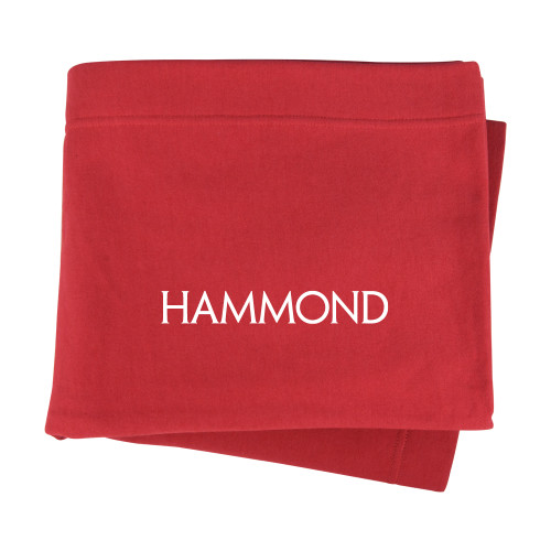  Red Sweatshirt Blanket - Hammond Logotype
