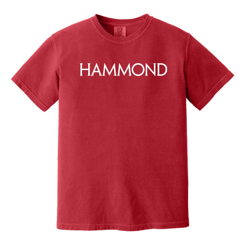  Comfort Colors Red T Shirt - Hammond Logotype