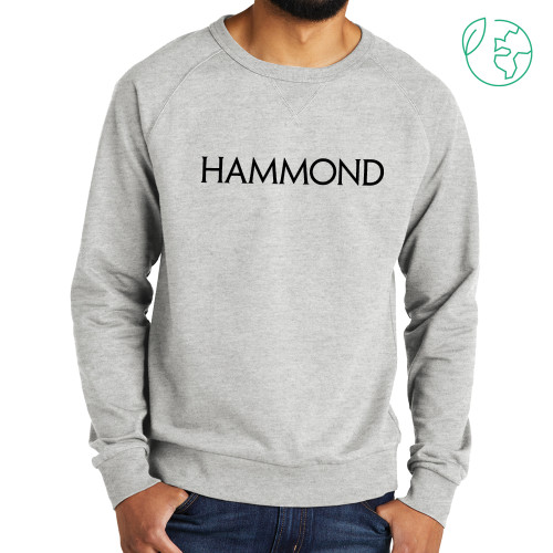  Allmade Light Grey Organic French Terry Crewneck Sweatshirt - Hammond Logotype