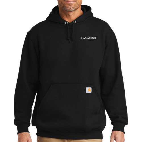  Carhartt Black Midweight Hoodie - Hammond Logotype
