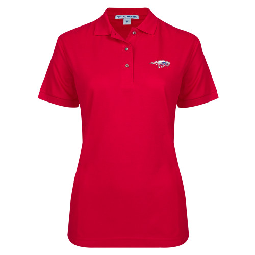  Womens Silk Touch Red Pique Polo - Gear Skyhawk