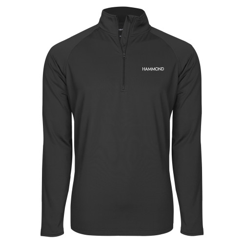  Sport Tek Charcoal Sport Wick Stretch 1/2 Zip Pullover - Hammond Logotype