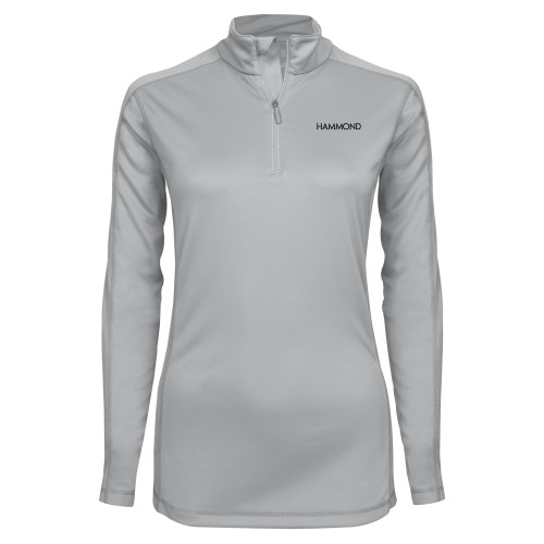  Syntrel Womens Platinum Interlock 1/4 Zip - Hammond Logotype
