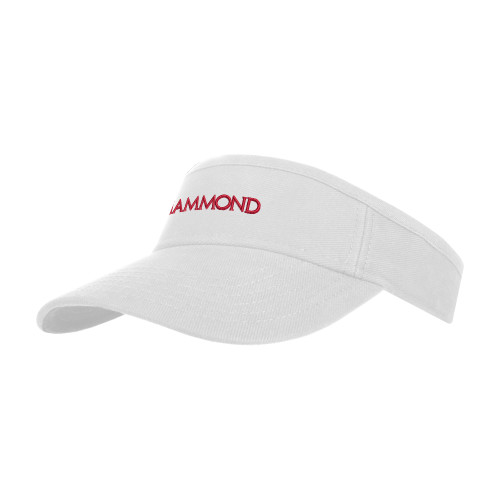  White Visor - Hammond Logotype