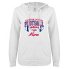 Thumbnail image for  ENZA Womens White V Notch Raw Edge Fleece Hoodie