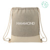 Thumbnail image for  Split Recycled Cotton Grey/Natural Drawstring Bag