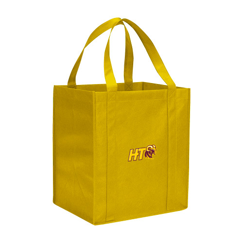  Non Woven Gold Grocery Tote - Primary Athletic Mark