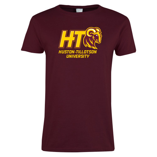  Womens Maroon Short Sleeve Tee - H-T University