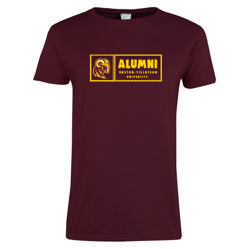  Womens Maroon Short Sleeve Tee - Alumni
