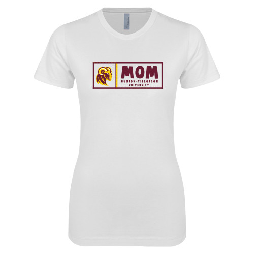  Next Level Womens White Boyfriend Tee - Mom