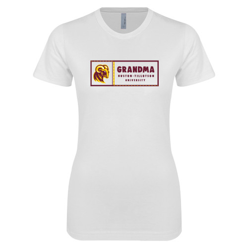  Next Level Womens White Boyfriend Tee - Grandma